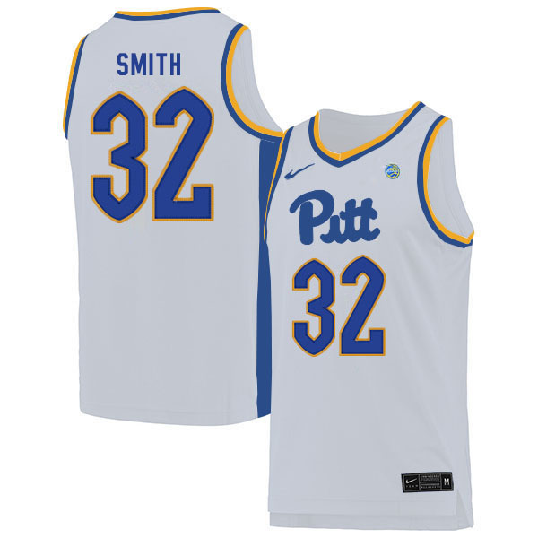 Men #32 Charles Smith Pitt Panthers College Basketball Jerseys Sale-White